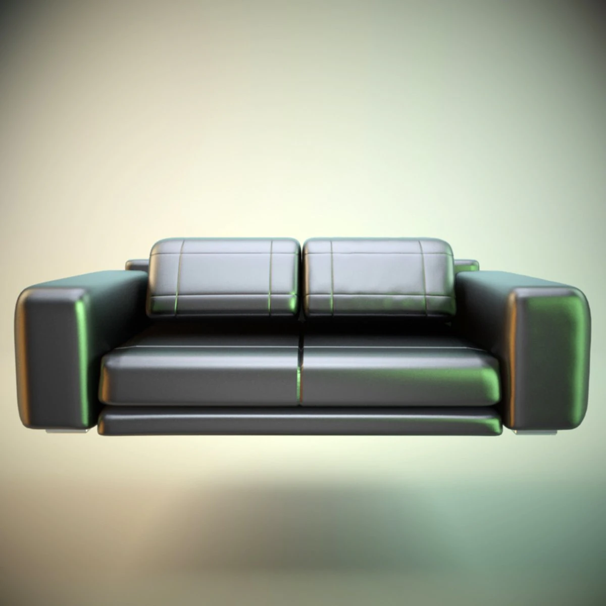 black sofa 3D Model .c4d .max .obj .3ds .fbx .stl .blend 