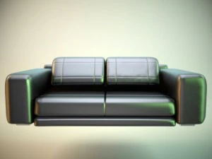 black sofa 3D Model