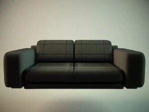 black sofa 3D Model
