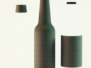budweiser beer bottle 3D 모델
