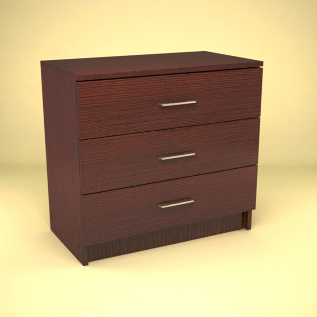 wooden cabinet Model 3D .c4d .max .obj .3ds .fbx .stl .blend 