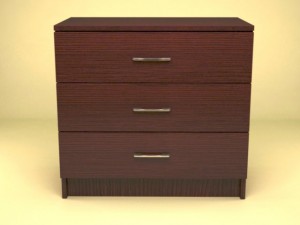 wooden cabinet Model 3D