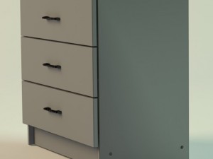 wooden cabinet Model 3D