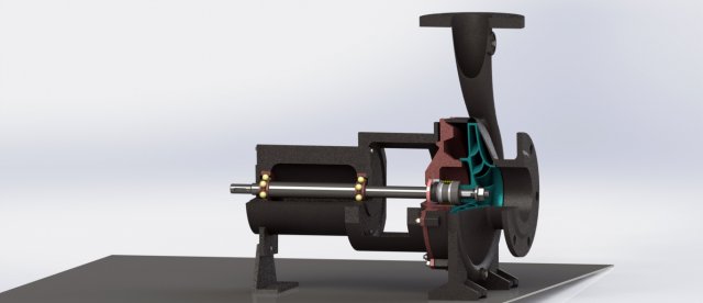 centrifugal pump 3D Model .c4d .max .obj .3ds .fbx .stl .blend 