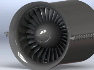 compressore assiale Modello 3D