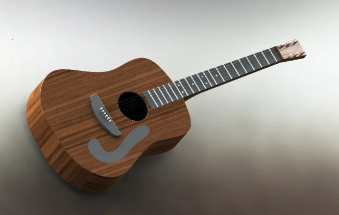 guitar 3D Model .c4d .max .obj .3ds .fbx .stl .blend 