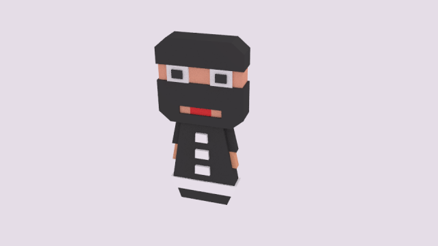 crossy ninja 3D 모델 .c4d .max .obj .3ds .fbx .stl .blend 