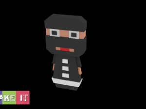 ninja incrociato Modello 3D