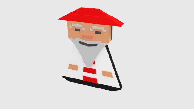 crossy chinese monk 3Dモデル .c4d .max .obj .3ds .fbx .stl .blend 