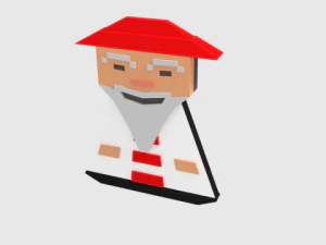 monaco cinese scontroso Modello 3D