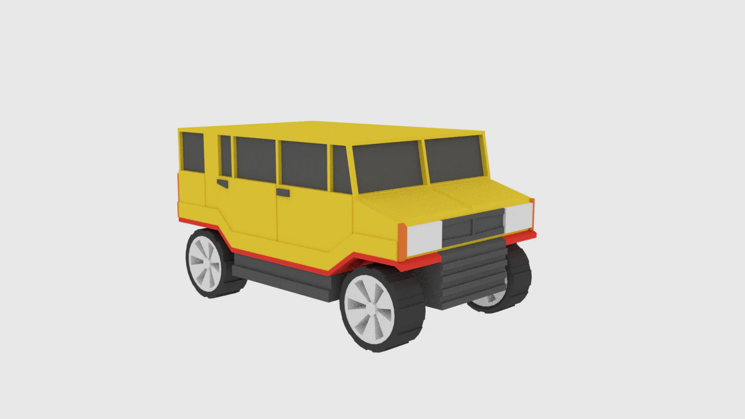 crossy car 4wd 3D Model .c4d .max .obj .3ds .fbx .stl .blend