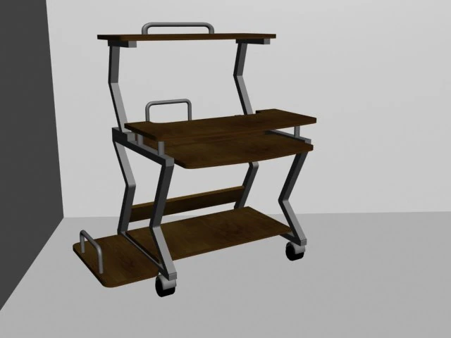 コンピューターテーブル 3Dモデル .c4d .max .obj .3ds .fbx .stl .blend 