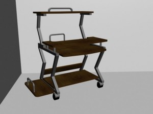 computer table 3D-Modell