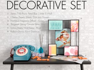 wild wolf decorative set Model 3D