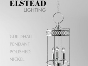 guildhall pendant polished nickel Model 3D