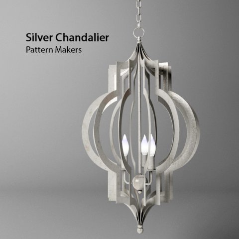 hampton lighting pattern makers silver chandalier 3Dモデル .c4d .max .obj .3ds .fbx .stl .blend 