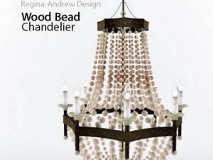 regina andrew lighting wood bead chandelier Model 3D