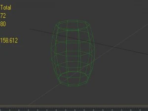 low poly wooden barrel 3D Model