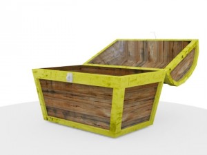 low poly treasure chest 3D Модель