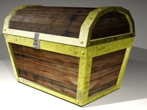 low poly treasure chest 3D Модель