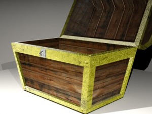 low poly treasure chest 3D Модель