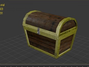 low poly treasure chest 3D Модель