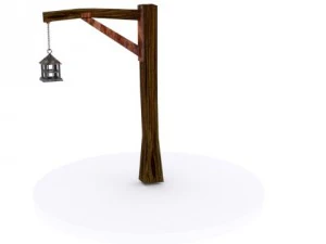 d&uuml;ş&uuml;k poli asılı lamba direği 3D Model