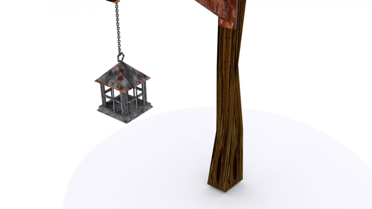 Low Poly Hanging Lamp Post 3D Model in Other 3DExport