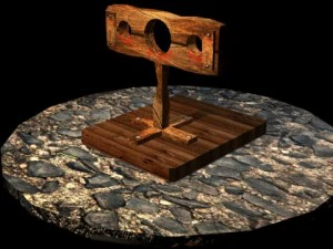 low poly wooden stocks 3D Model