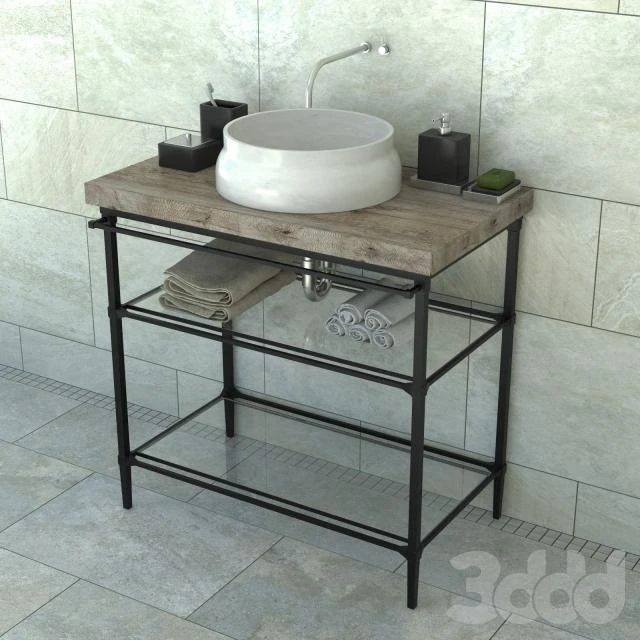 founiture bathroom 3D Model .c4d .max .obj .3ds .fbx .stl .blend 