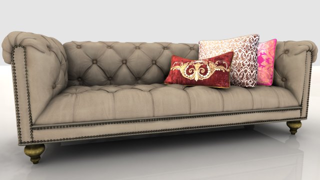 sofa Model 3D .c4d .max .obj .3ds .fbx .stl .blend 