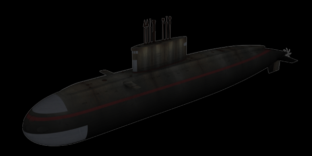 submarine project 636 3D मॉडल .c4d .max .obj .3ds .fbx .stl .blend 