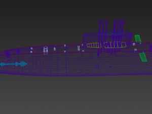 submarine project 636 3D मॉडल