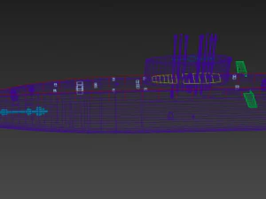 submarine project 636 3D Model