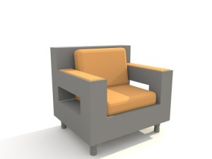 modern armchair lowpoly 3D-Modell