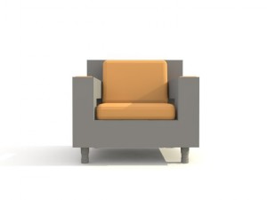 modern armchair lowpoly 3D मॉडल