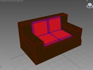 modern sofa 3D मॉडल