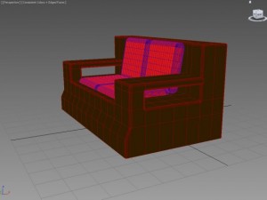 modern sofa 3D मॉडल