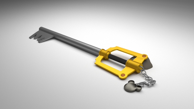 soras keyblade from kingdom hearts 3D 모델 .c4d .max .obj .3ds .fbx .stl .blend 