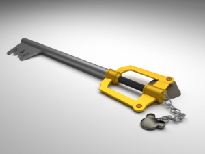 soras keyblade from kingdom hearts Model 3D