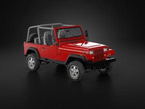 1987 Jeep Wrangler 3Dモデル