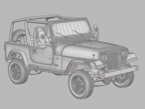 1987 Jeep Wrangler 3Dモデル