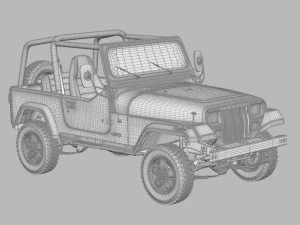 1987 Jeep Wrangler 3D Model