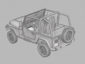 1987 Jeep Wrangler 3Dモデル