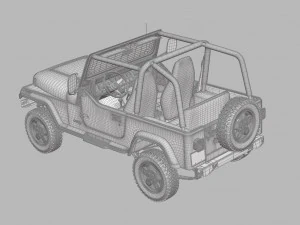 1987 Jeep Wrangler 3D Model