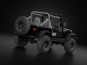 1987 Jeep Wrangler custom Modelo 3D