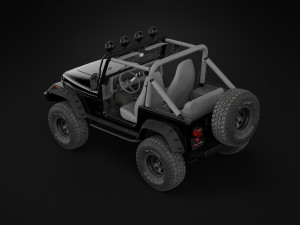 1987 Jeep Wrangler custom Modelo 3D
