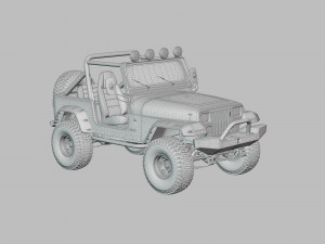1987 Jeep Wrangler custom Modelo 3D