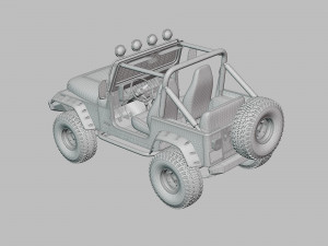 1987 Jeep Wrangler custom Modelo 3D