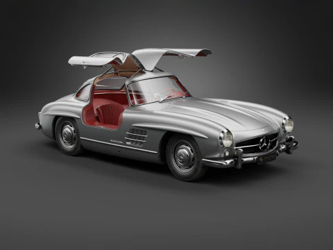 1954 Mercedes 300SL Gullwing 3D Model